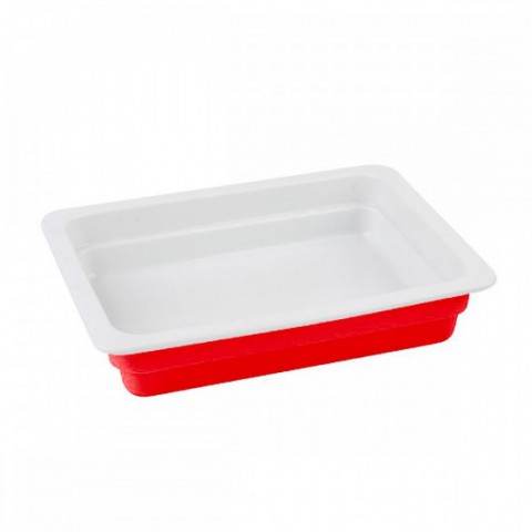 Lava Döküm GN 1/2 Gastronorm Küvet Emaye Kaplama 26x33cm ( LV KV 3326 ) Kırmızı