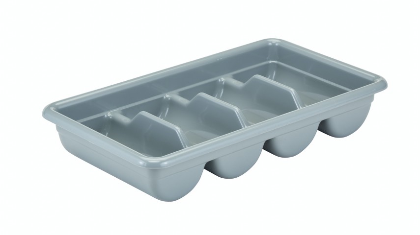 Cambro 4 Bölmeli Çatal -Kaşık - Bıçak Kutusu ( 1120CBP ) Gri