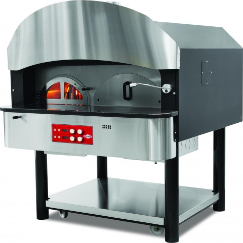 Empero Gazlı Ve Odunlu Döner Tabanlı Pizza Fırını 1650x1705x1970 mm (EMP.SPO.05)