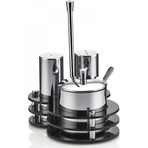 Groovy 3'lü Tuzluk Baharatlık Pleksi Standlı ( GRV-27 )