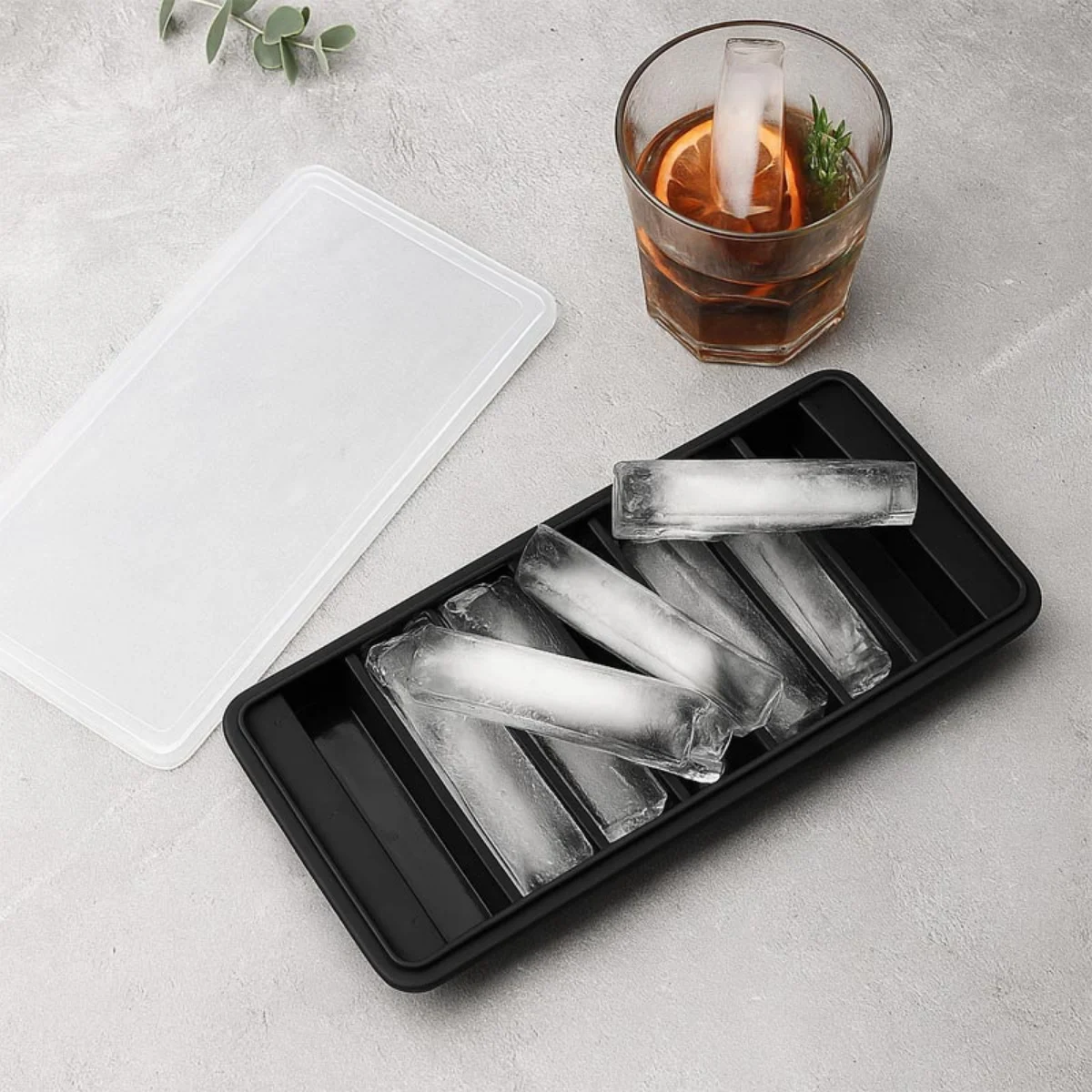 Groovy GRV-018 Silikon Çubuk Buz Kalıbı 24*11*3 cm Siyah