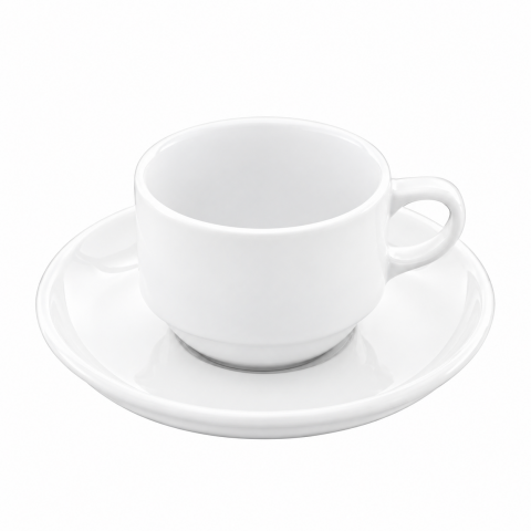 Güral EO02EK00 EO Espresso Fincanı Tabaklı Dekorsuz , 90 cc