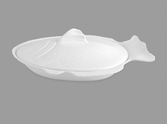 Güral Porselen Balık 31 Cm Güveç Kabı Dekorsuz (BL31GK00)
