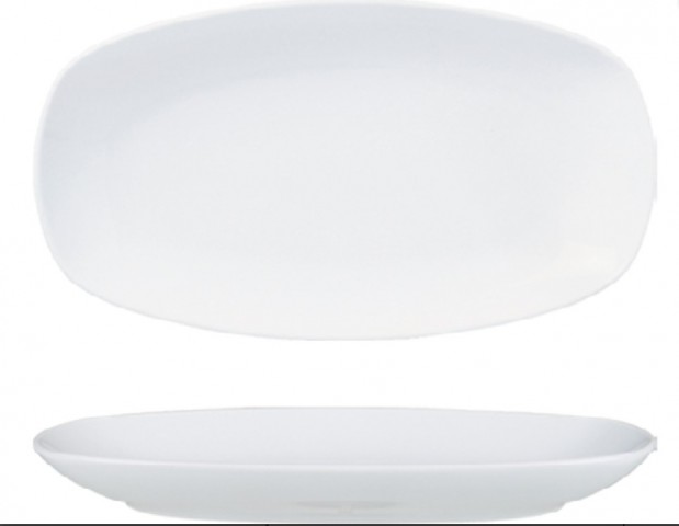 Güral Porselen Köşeli Otel 24 Cm Kayık Tabak Dekorsuz ( KO24KY00 )
