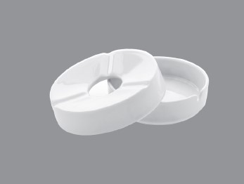 Güral Porselen Köşeli Otel Küllük Kapağı Dekorsuz Ø 11 cm  ( KO02KK00 )
