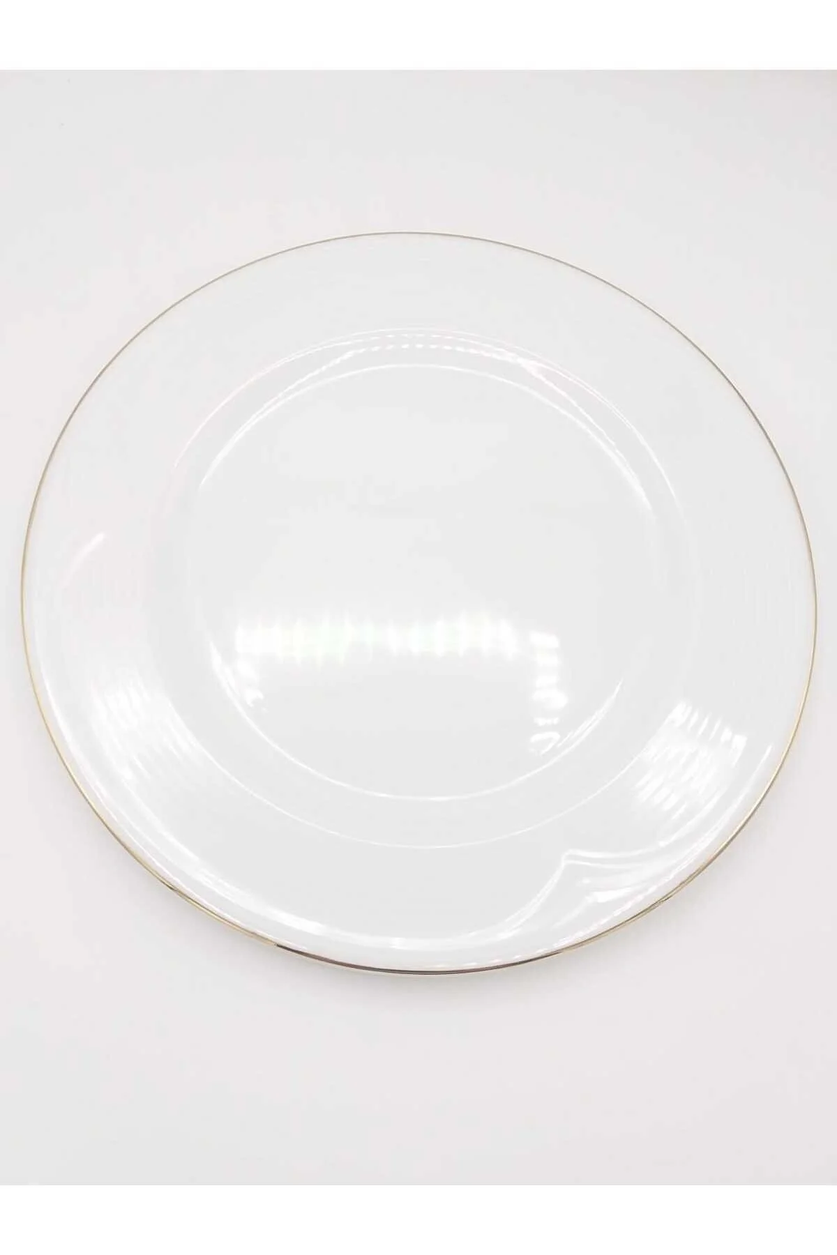 Güral Porselen Satürn 24 Cm Düz Tabak Altın Yaldızlı 6lı