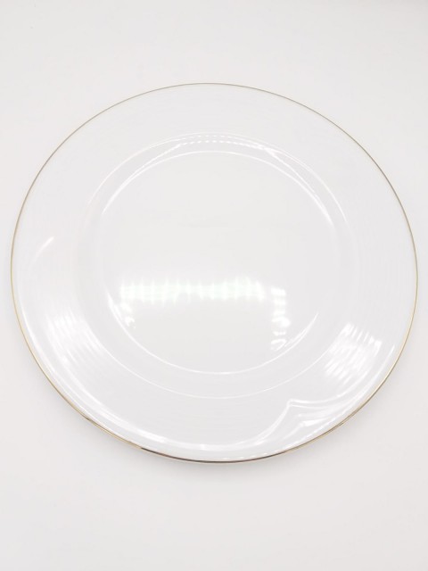 Güral Porselen Satürn 26 cm Düz Tabak , Altın Yaldızlı ( STR26DU20 )