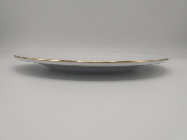 Güral Porselen Satürn 26 cm Düz Tabak , Altın Yaldızlı ( STR26DU20 )