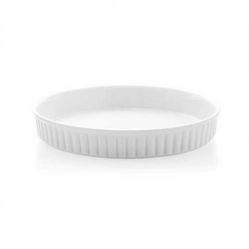 Güral Porselen Seyda 24 cm Oval Fırın Kabı Dekorsuz