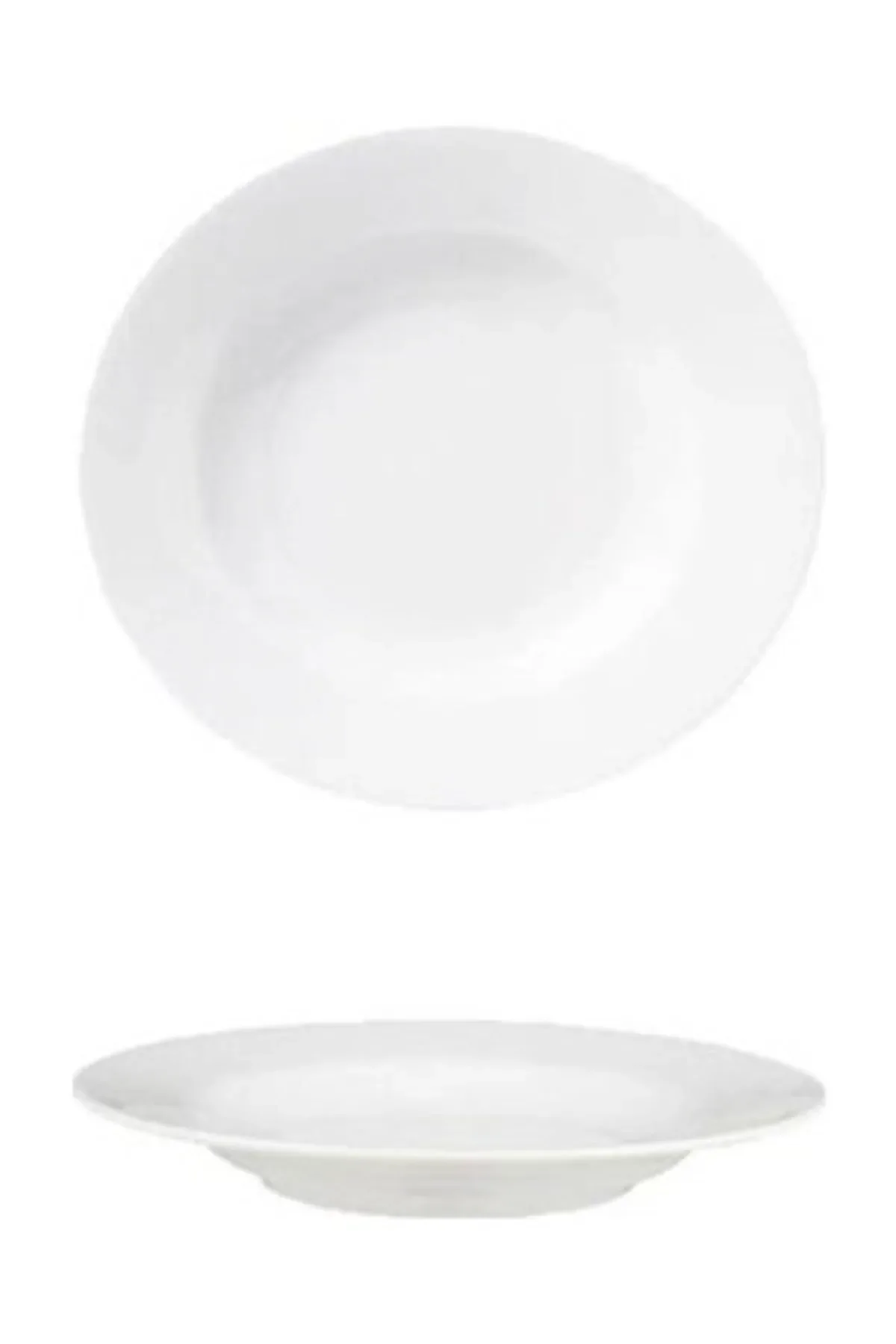 Güral Porselen Yeni Otel 21 cm Çukur Tabak Dekorsuz (YO21CK00)