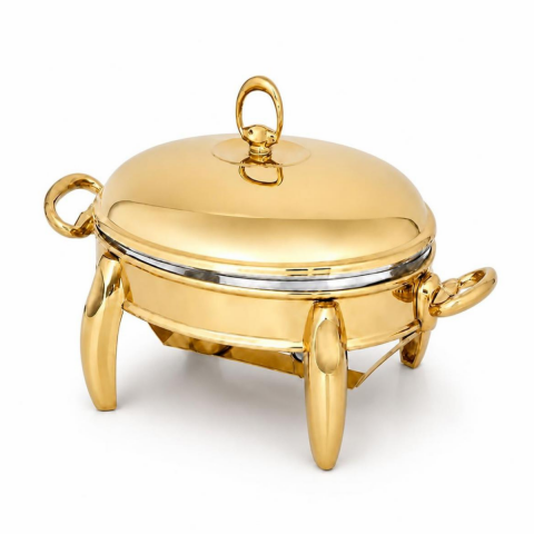 Güren 101000175 Mum Isıtıcılı Oval Servis Seti 3 Lt Gold