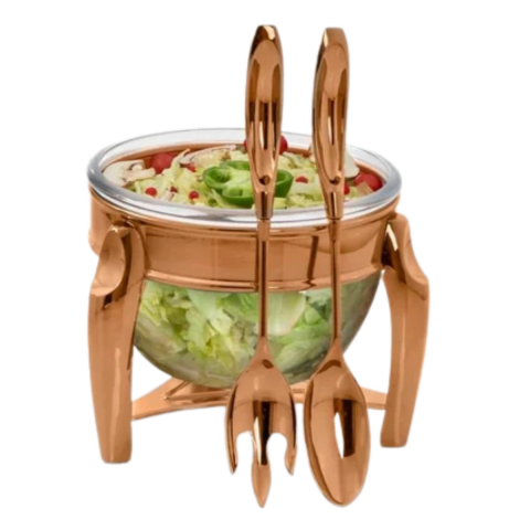 Güren 101000209 Salata Servis Seti 3 Lt Rose Gold