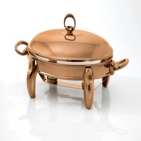 Güren 101000218 Mum Isıtıcılı Oval Servis Seti 3 Lt Rose Gold