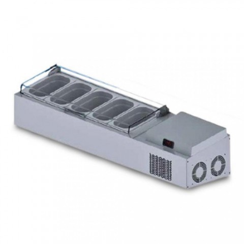 Iceinox Setüstü Pleksi Kapaklı  6'lı Saladbar 150*34*30 Cm ( VTP 150 PL )