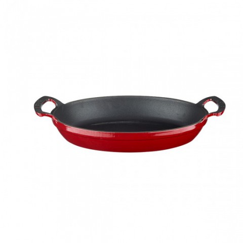 Lava Döküm 27*20 cm Oval Kulplu Tava ( LV O TV 2720 SHN ) Kırmızı