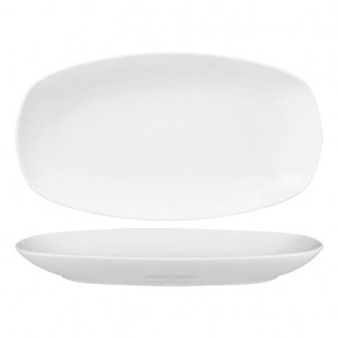 Güral Porselen Köşeli Otel 29 Cm Kayık Tabak Dekorsuz ( KO29KY00 )