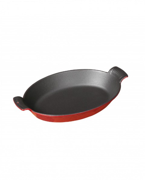 Küçük Kayık Tabak 16 Cm Mat Emayeli Kırmızı