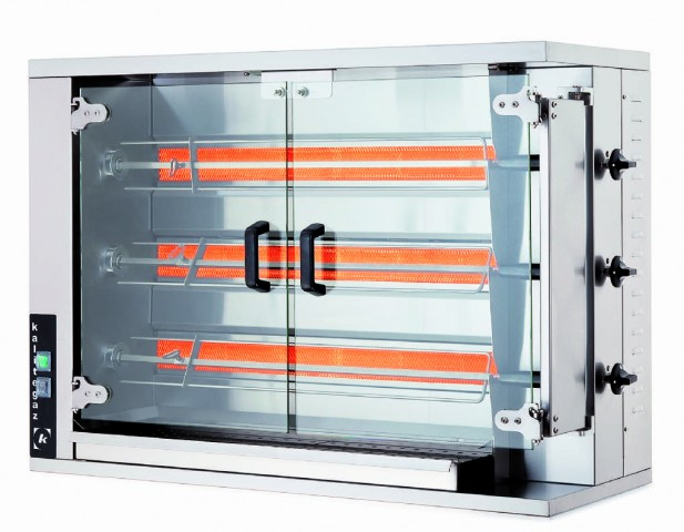 Kalitegaz Piliç Çevirme Makinesi Gazlı 3 Şişli 12-15 Piliç (CRG3)