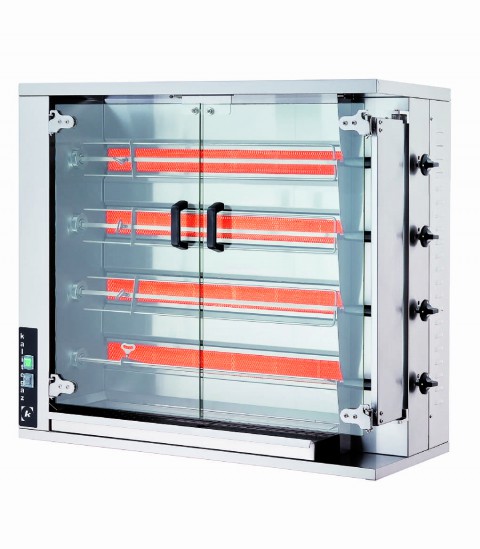 Kalitegaz Piliç Çevirme Makinesi Gazlı 4 Şişli 16-20 Piliç (CRG4)