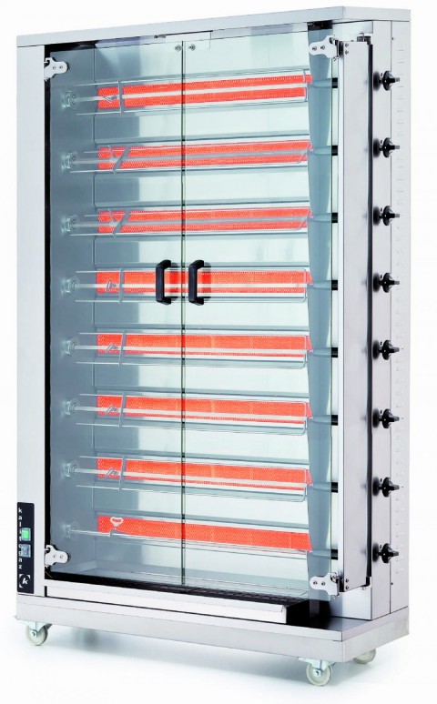 Kalitegaz Piliç Çevirme Makinesi Gazlı 8 Şişli 32-40 Piliç (CRG 8)