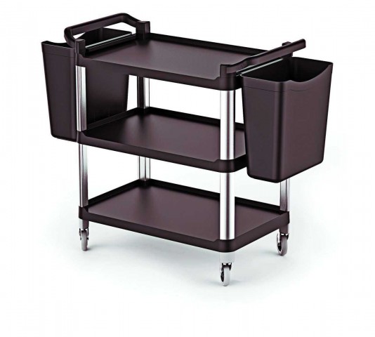 Kapp Plastik Servis Arabası Kapalı Kahverengi 98x53x93 cm