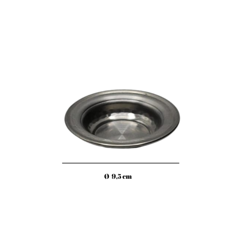 Çelik Kase ( Dövme Desenli ) Krom 9,5 Cm
