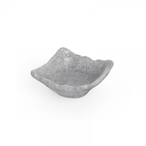 Külsan Grey Granit Terra Tekli Minimal Sosluk - 9*8,5 cm H: 3,9 cm ( 25109 )