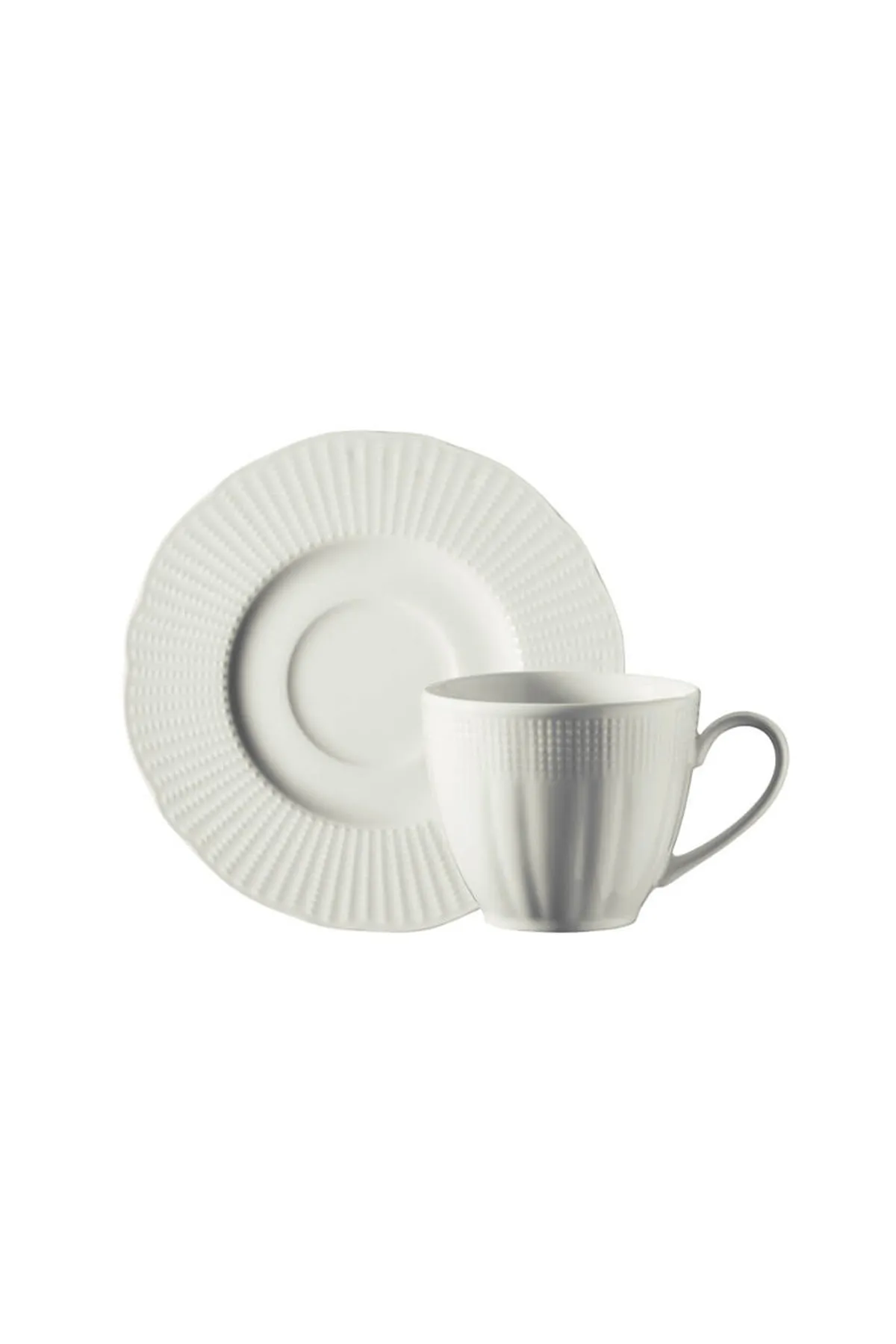 Kütahya Porselen Bone İlay Çay Fincanı Tabaklı 100 ml
