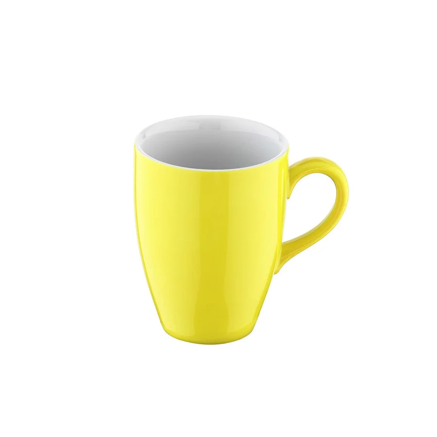 Kütahya Porselen Lima Mug Bardak Pistole Boyalı Sarı , 240 cc (LM01MG14005)