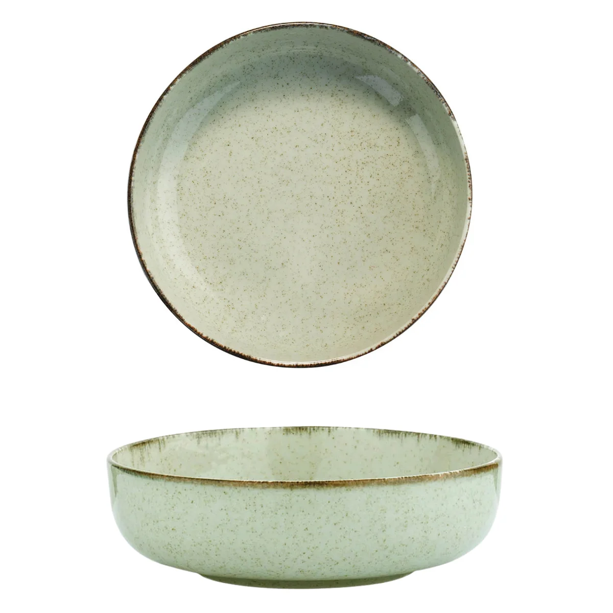 Kütahya Porselen Moderna 15 cm Kase Pearl 03 Yeşil (MOD15KS730P03)