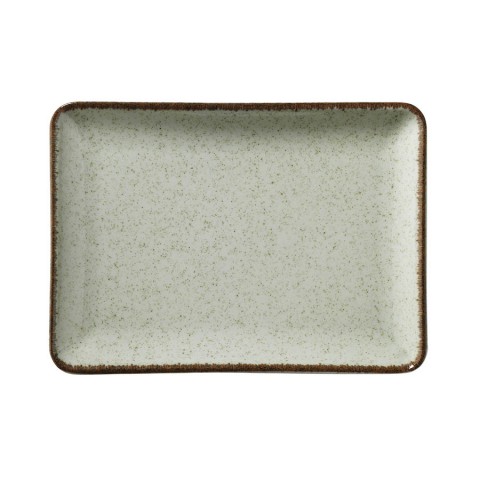 Kütahya Porselen Tan 18*13 Cm Düz Tabak Yeşil 6lı