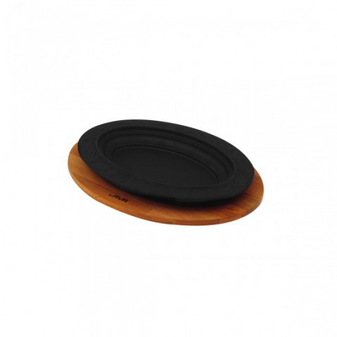 Lava Oval Döner Kebap Tabağı  Ahşap Altlıklı 28x20cm ( LV ECO O DNR 2820 K4 )