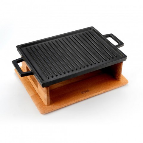 Lava Dikdörtgen Hot Plate, ahşap Standlı. Ölçü 22x30cm ( LV ECO HP 2230 T13 K44 )