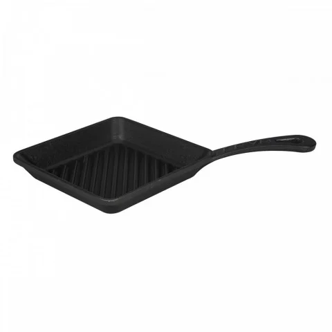 Lava Döküm 16*16 cm Mini Izgara Tava, Saplı, Kare ( LV ECO P GT 1616 )