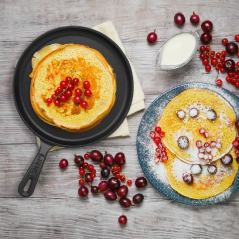 Lava Döküm Krep / Pizza / Pancake Tavası, Yuvarlak, Metal Saplı, Çap(Ø)26cm ( LV ECO Y KRP 26)