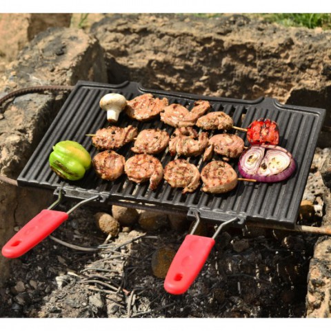 Lava Döküm Mangal Izgara 25*40 cm (LV MNG GRL 4025) Siyah