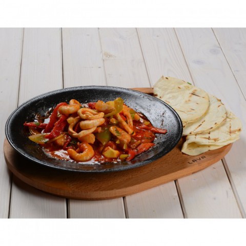 Lava Döküm Yuvarlak Tabak ve Ahşap Servis Altlık. Çap(Ø)21cm ( LV Y TB 21 K44 )