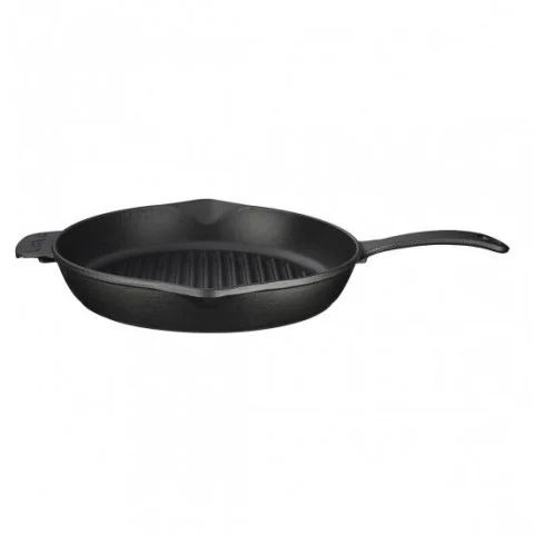 Lava Döküm Ø 28 cm Yuvarlak Izgara Tava, Metal Kulplu (LV ECO Y GT 28 )