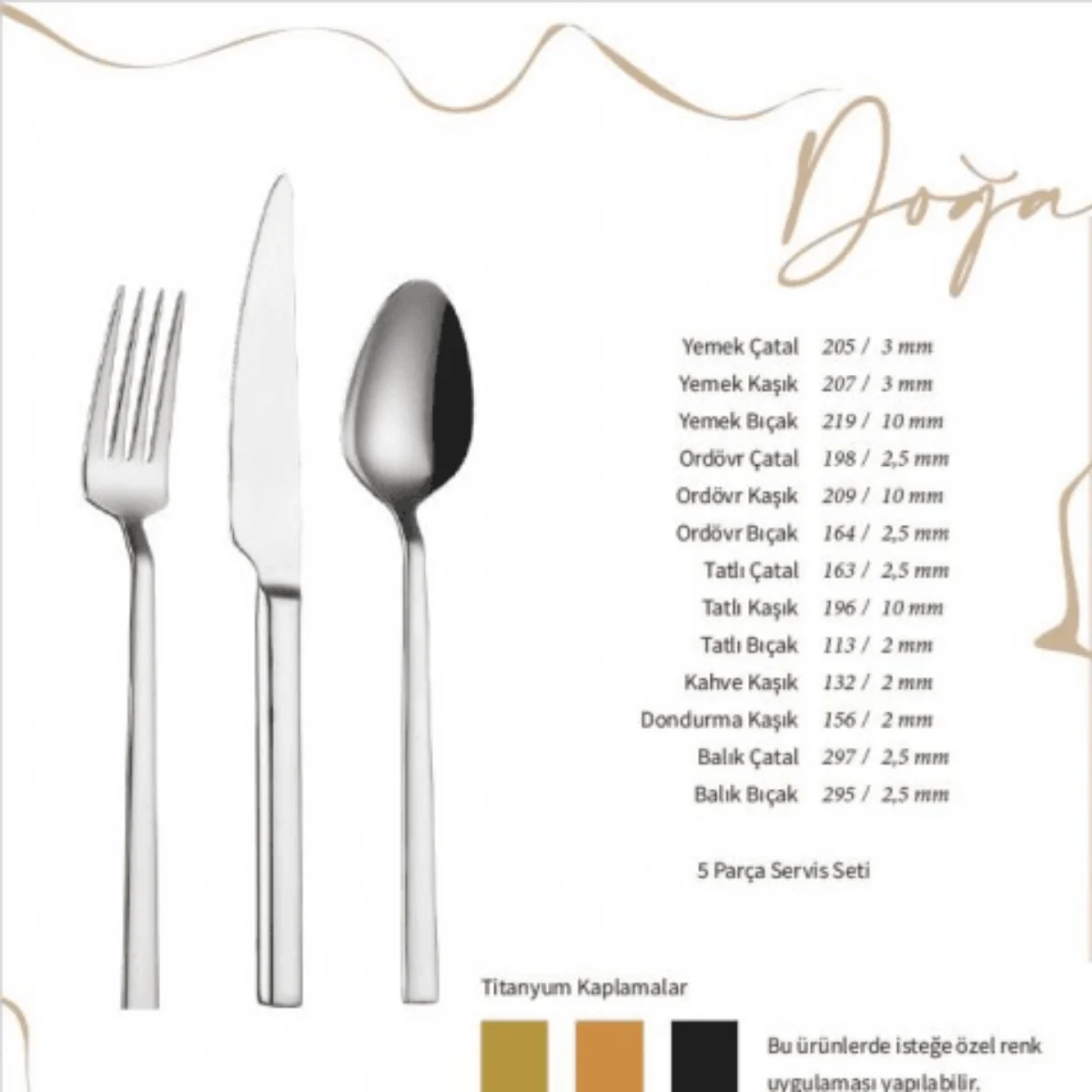Lugga Doğa 84 Parça 12 Kişilik Çatal Kaşık Bıçak Seti ( LGG-DG-2084 )