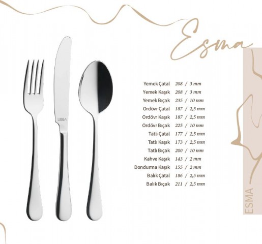 Lugga Esma Yemek Bıçak ( LGG-ESM-1003 )