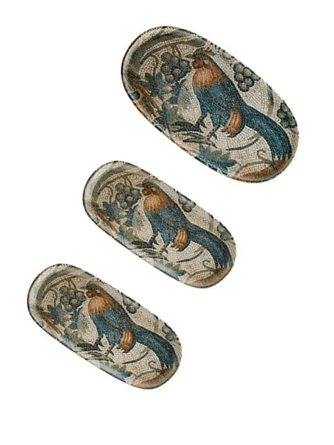 Mezopotamya Tavuk Hygge Oval Tabak Seti 3 Parça