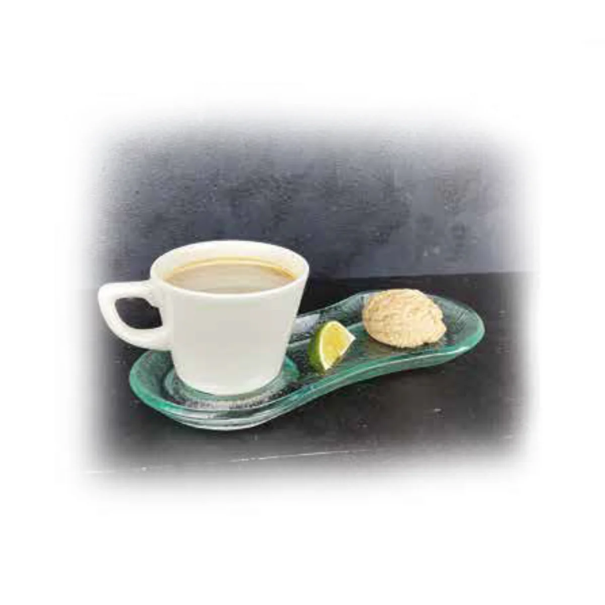 Naturel Line Desen Cam Sunum Tabağı 10,5 x 24 cm H: 2,5 cm