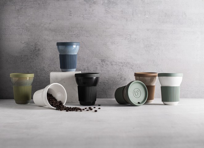 Bonna  Silikon Kapak Ve Tutacaklı Notte Softline Mug 300 cc