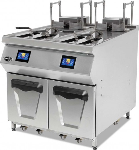 Empero Plus Çiftli Hızlı Pişirme Fritözü , Asansörlü , Yağ Filtreli (EMP.PLS.ODFE.020)