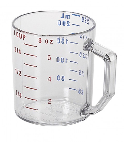 Cambro Polikarbon Ölçü Kabı - Kuru Ölçüm 225 ml (25MCCW)