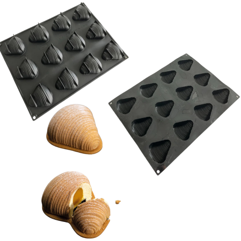Pavoni Sfogliatella Silikon Kalıp 77 x 71,5 mm h:35 mm