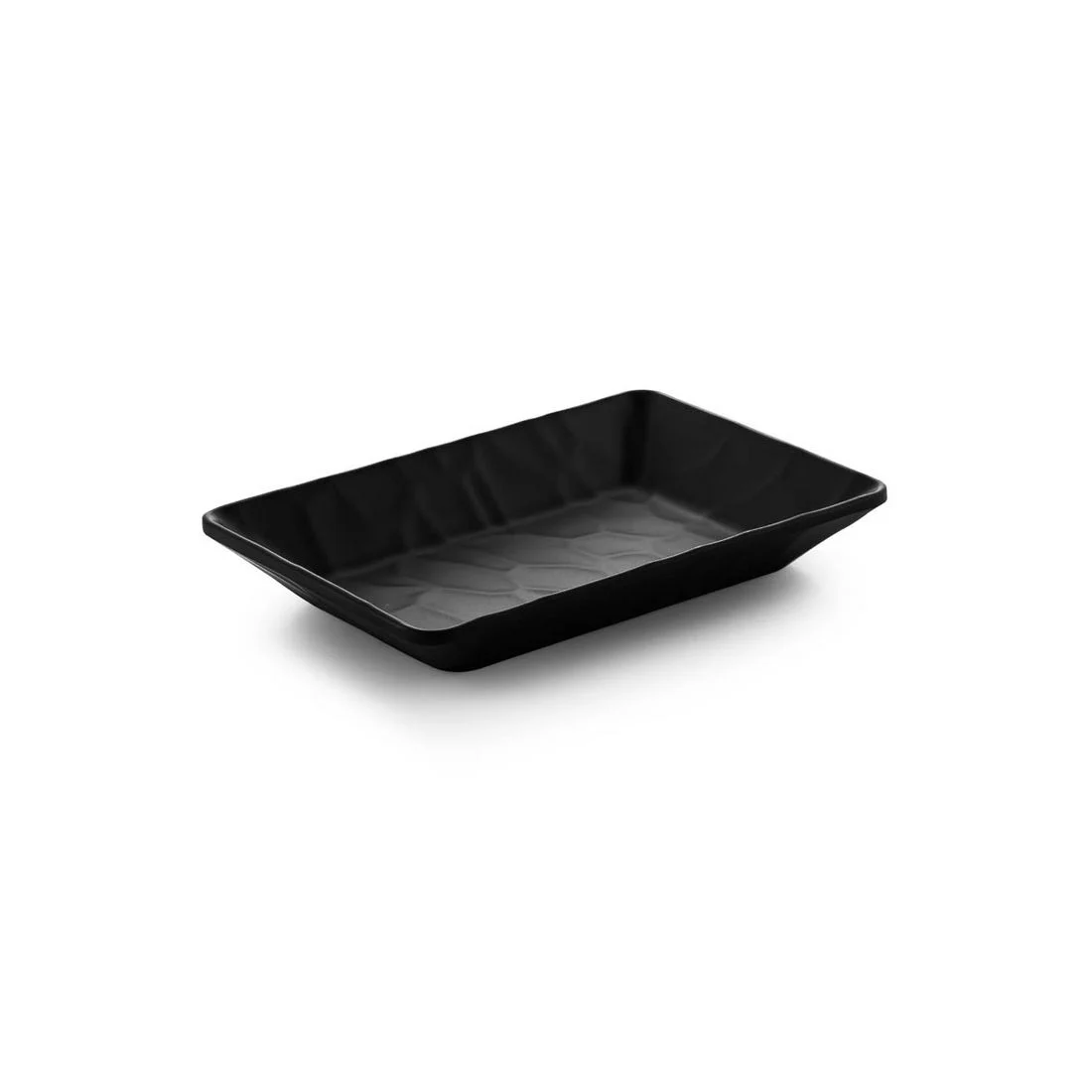 Porelin Rölyefli Seri Köşeli 14*10 cm Kayık Tabak