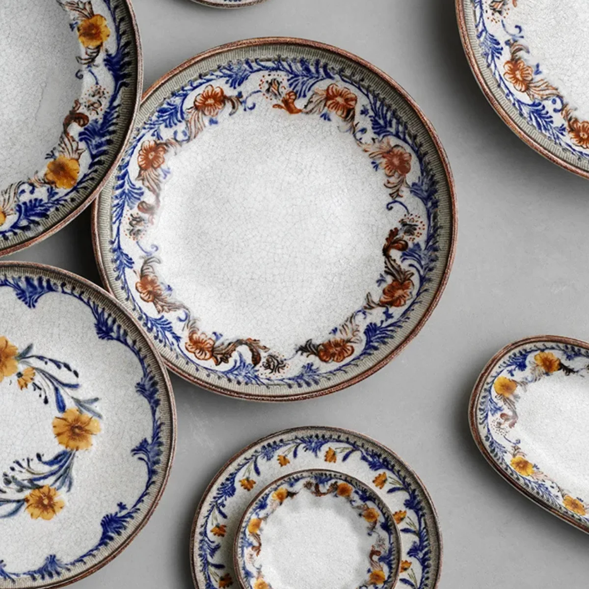 Bonna F-RTFGRM19OKY Retro Floral Gourmet Oval Tabak 19*11 cm