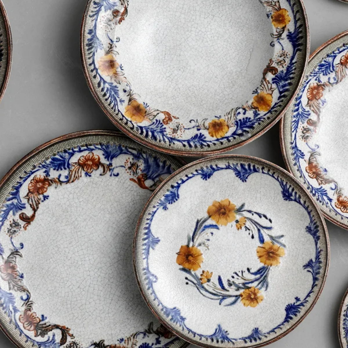 Bonna F-RTFGRM19OKY Retro Floral Gourmet Oval Tabak 19*11 cm