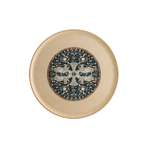 Bonna Mezopotamya Mozaik Kahve Gourmet Pizza Tabağı 32 cm (S-MT-MZPMWGRM32PZ)